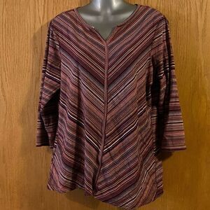 🌺3 for $30🌺Christopher & Banks Stretchy 3/4 Sleeve Top, size L. (S109)
